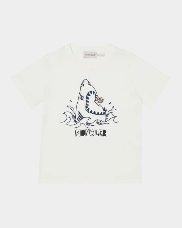 Boy's Shark Eating Logo Short-Sleeve T-Shirt, Size 8A-10A